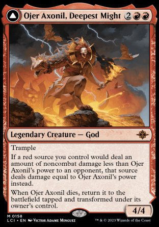 Ojer Axonil, Deepest Might // Temple of Power proxy card MTG The Lost Caverns of Ixalan