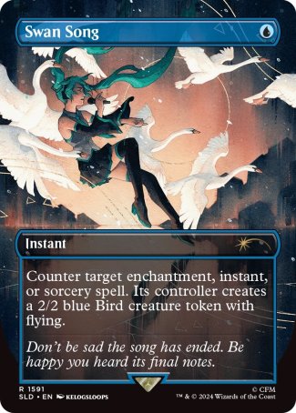 Swan Song proxy card MTG Secret Lair Drop