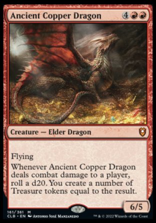 Ancient Copper Dragon proxy card MTG Commander Legends: Battle for Baldur's Gate