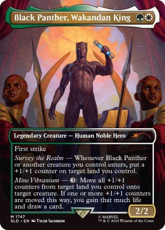 Black Panther, Wakandan King proxy card MTG Secret Lair Drop