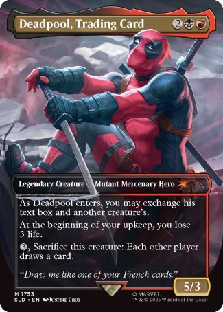 Deadpool, Trading Card proxy card MTG Secret Lair Drop