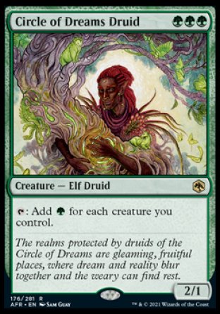 Circle of Dreams Druid proxy card MTG Adventures in the Forgotten Realms