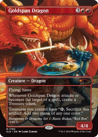 Goldspan Dragon proxy card MTG Secret Lair Drop