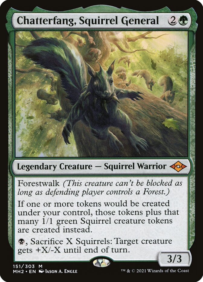 Chatterfang, Squirrel General MTG proxy card