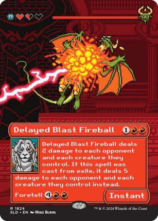 Delayed Blast Fireball proxy card MTG Secret Lair Drop