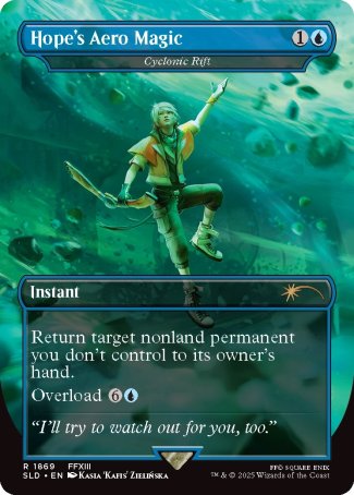 Hope's Aero Magic // Cyclonic Rift proxy card MTG Secret Lair Drop