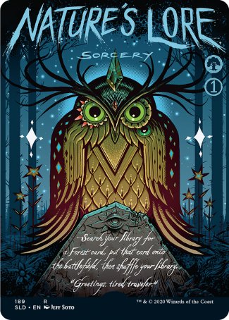 Nature's Lore proxy card MTG Secret Lair Drop