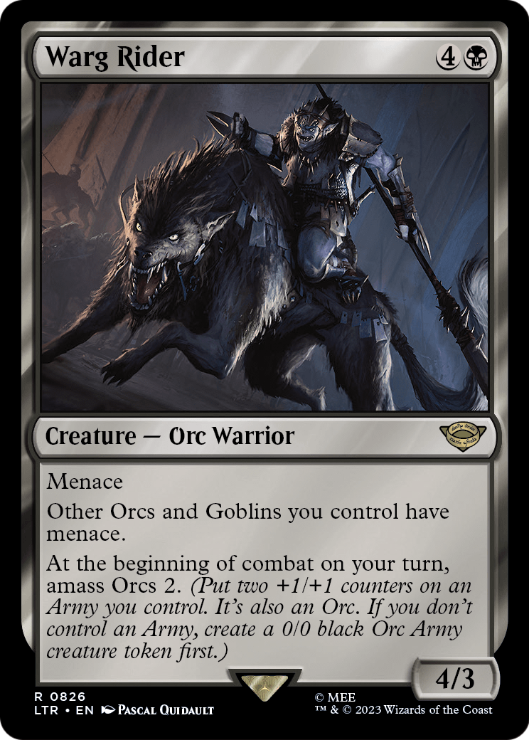 Warg Rider MTG proxy card