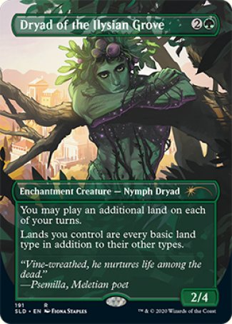 Dryad of the Ilysian Grove proxy card MTG Secret Lair Drop