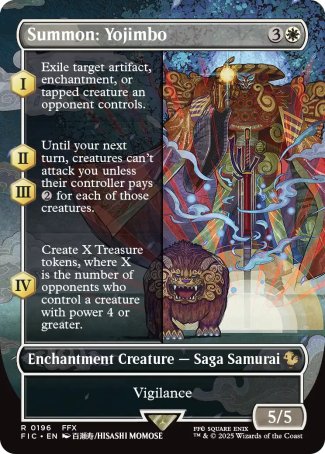 Summon: Yojimbo proxy card MTG Final Fantasy Commander