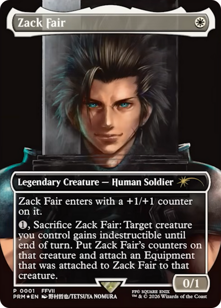Zack Fair MTG proxy card