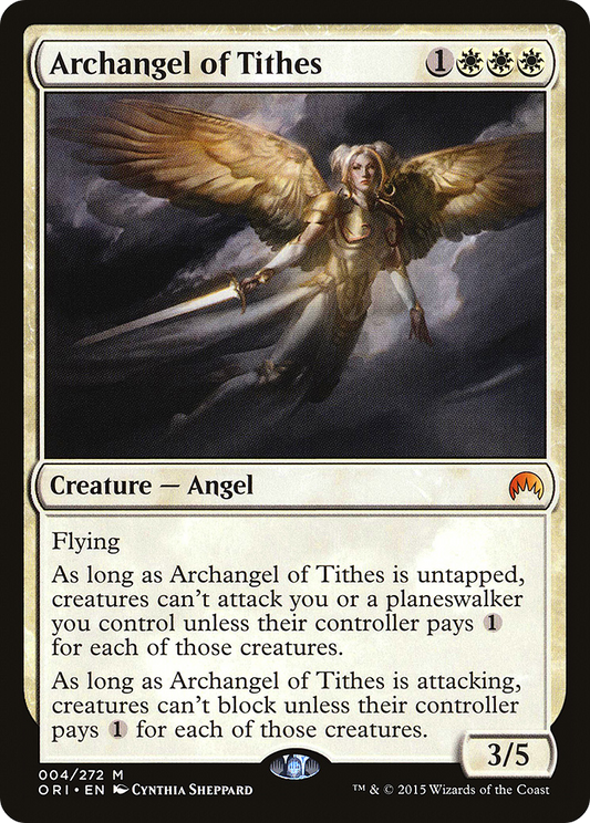 Archangel of Tithes MTG proxy card