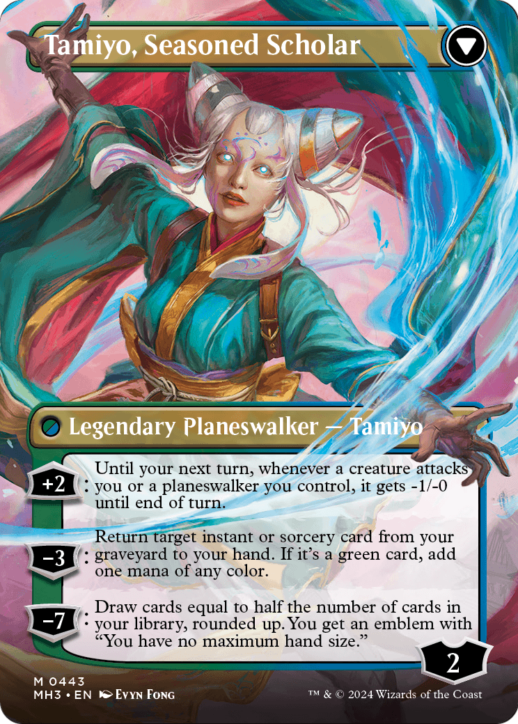 Tamiyo, Seasoned Scholar - back face MTG proxy card