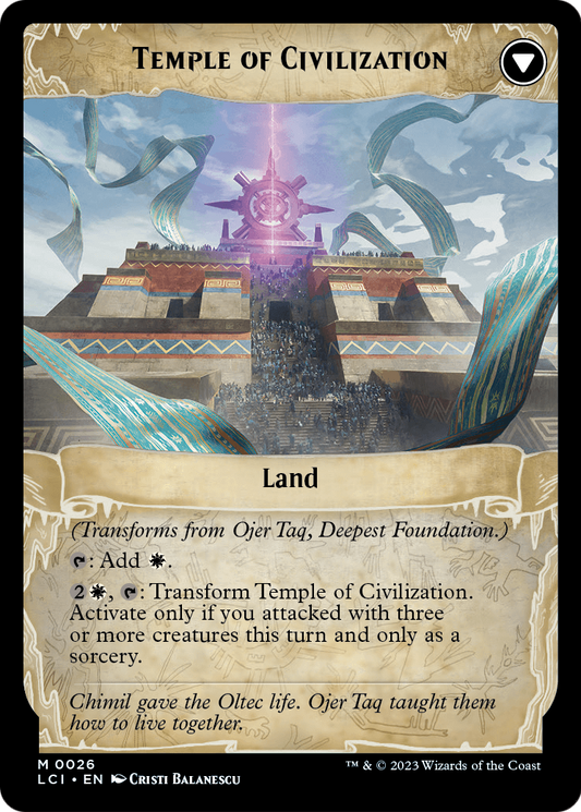 Temple of Civilization - back face MTG proxy card
