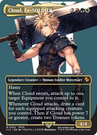 Cloud, Ex-SOLDIER proxy card MTG Final Fantasy Commander