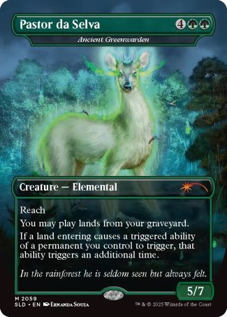 Pastor da Selva // Ancient Greenwarden proxy card MTG Secret Lair Drop