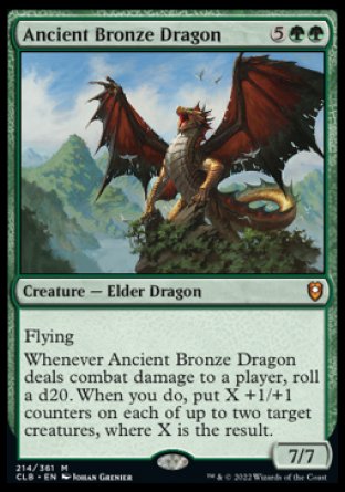 Ancient Bronze Dragon proxy card MTG Commander Legends: Battle for Baldur's Gate