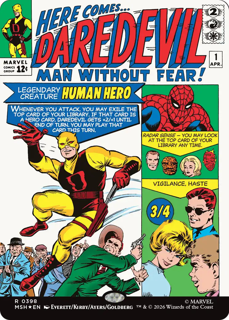 Daredevil, Man Without Fear MTG proxy card