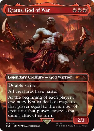 Kratos, God of War proxy card MTG Secret Lair Drop