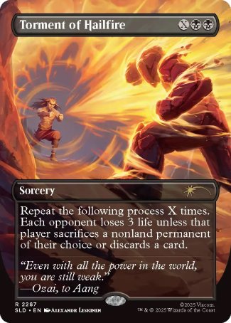 Torment of Hailfire proxy card MTG Secret Lair Drop