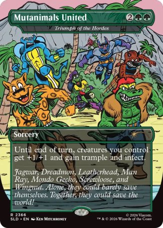 Mutanimals United // Triumph of the Hordes proxy card MTG Secret Lair Drop