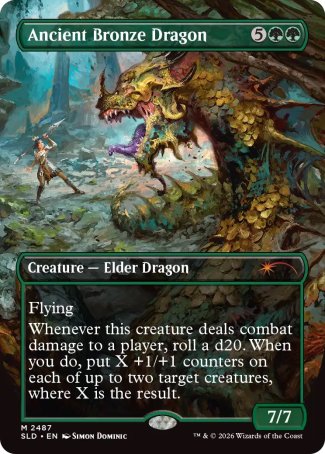 Ancient Bronze Dragon proxy card MTG Secret Lair Drop
