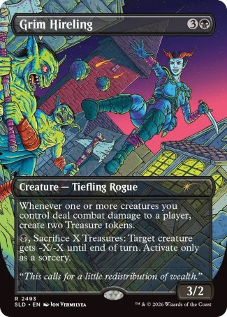 Grim Hireling proxy card MTG Secret Lair Drop