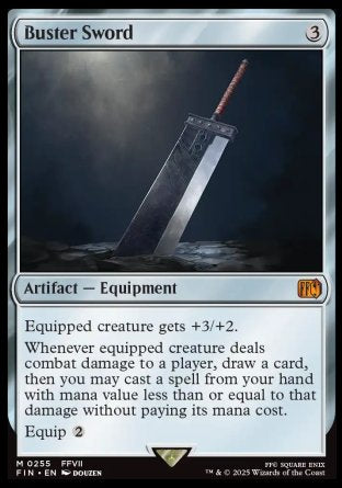 Buster Sword proxy card MTG Final Fantasy