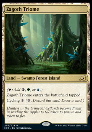 Zagoth Triome proxy card MTG Ikoria: Lair of Behemoths