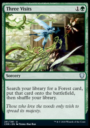 Three Visits proxy card MTG Commander Legends