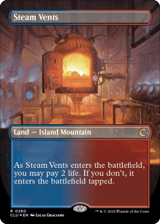 Steam Vents proxy card MTG Ravnica: Clue Edition