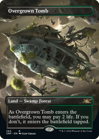 Overgrown Tomb proxy card MTG Unfinity