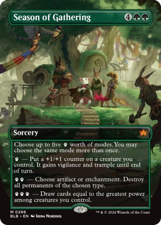 Season of Gathering proxy card MTG Bloomburrow