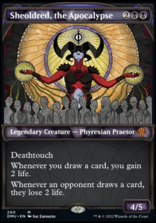 Sheoldred, the Apocalypse proxy card MTG Dominaria United