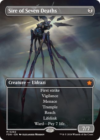 Sire of Seven Deaths proxy card MTG Foundations