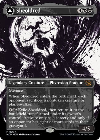 Sheoldred // The True Scriptures proxy card MTG March of the Machine