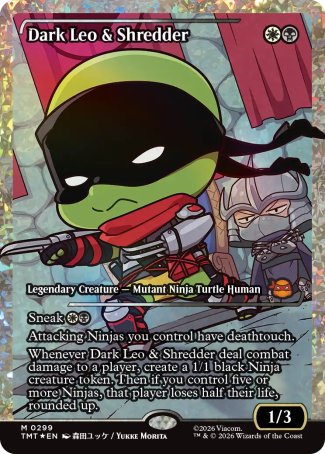 Dark Leo & Shredder proxy card MTG Teenage Mutant Ninja Turtles