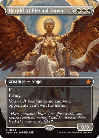 Herald of Eternal Dawn proxy card MTG Foundations