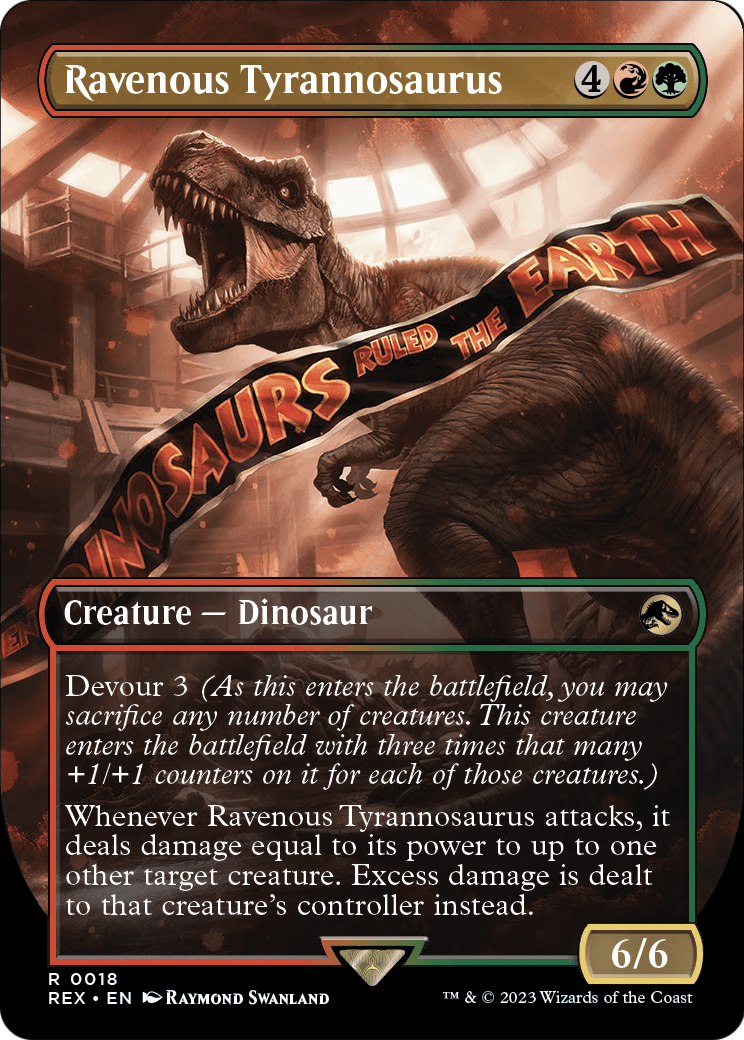 Ravenous Tyrannosaurus MTG proxy card