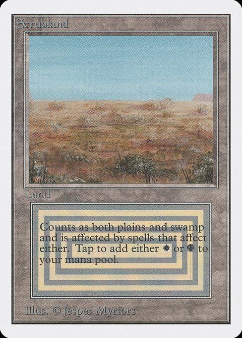 Scrubland - Unlimited Edition – MTG Proxy Card