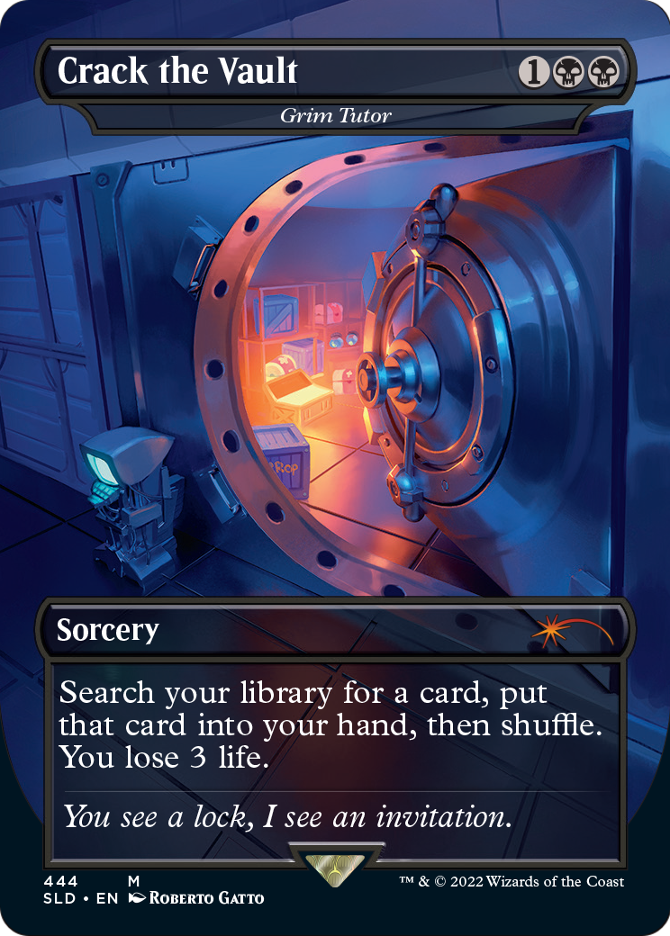 Grim Tutor “Crack the Vault” MTG proxy card