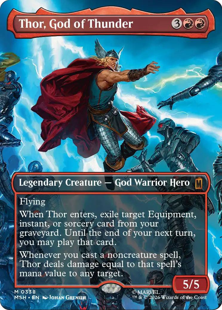 Thor, God of Thunder MTG proxy card