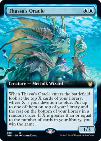 Thassa's Oracle proxy card MTG Theros Beyond Death