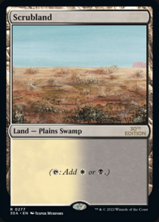 Scrubland - 30th Anniversary Edition – MTG Proxy Card