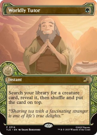 Worldly Tutor proxy card MTG Avatar: The Last Airbender Eternal