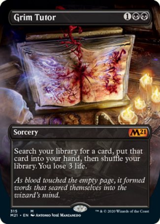 Grim Tutor proxy card MTG Core Set 2021