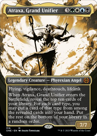 Atraxa, Grand Unifier proxy card MTG Phyrexia: All Will Be One