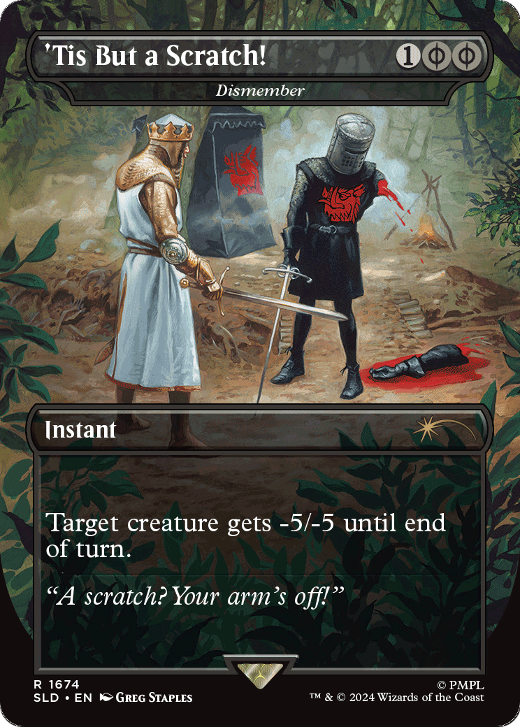 Dismember “'Tis But a Scratch!” MTG proxy card
