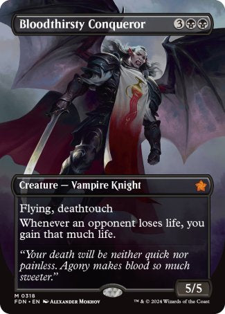 Bloodthirsty Conqueror proxy card MTG Foundations