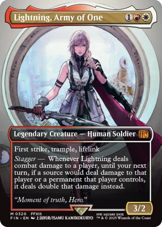 Lightning, Army of One proxy card MTG Final Fantasy
